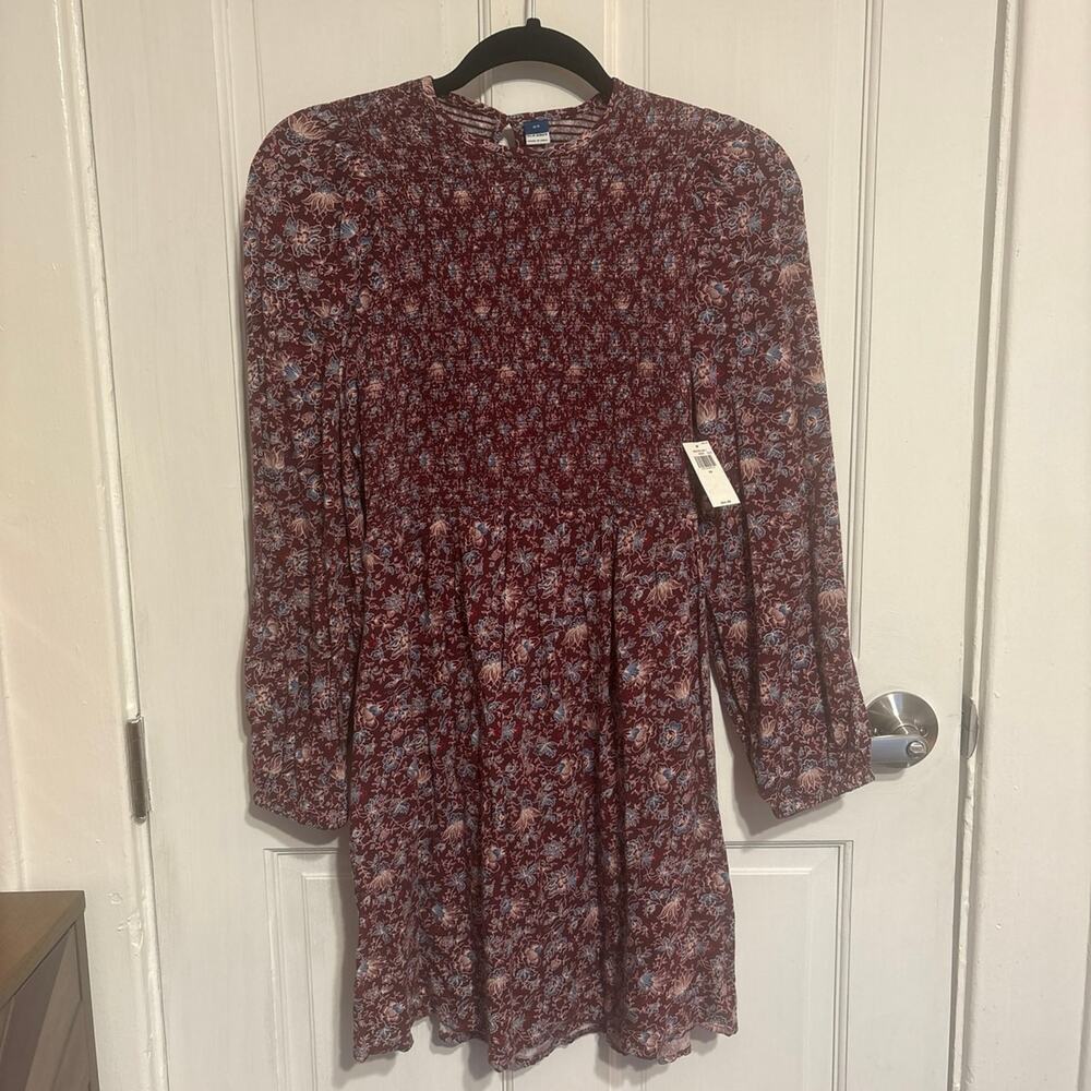 Old Navy - Fit & Flare Long-Sleeve Mini Dress - size XS